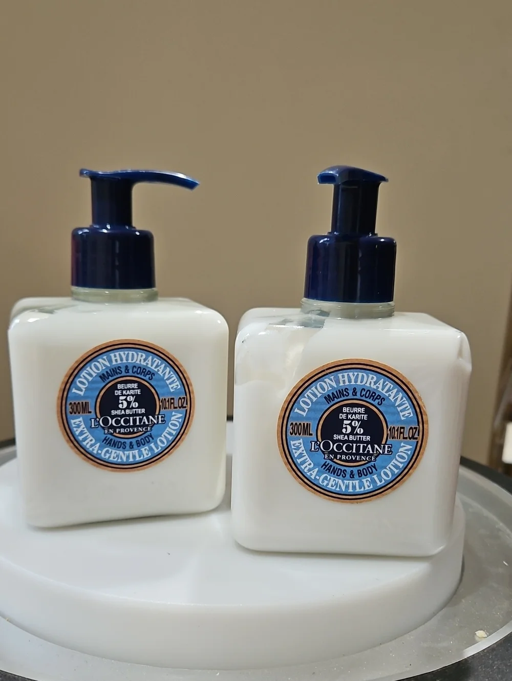 (2)L'Occitane Extra-Gentle Shea Butter Hand & Body Lotion - 10.1 Fl Oz